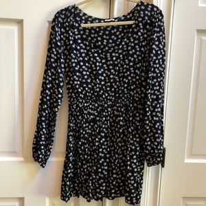 En Creme Navy Floral Minidress